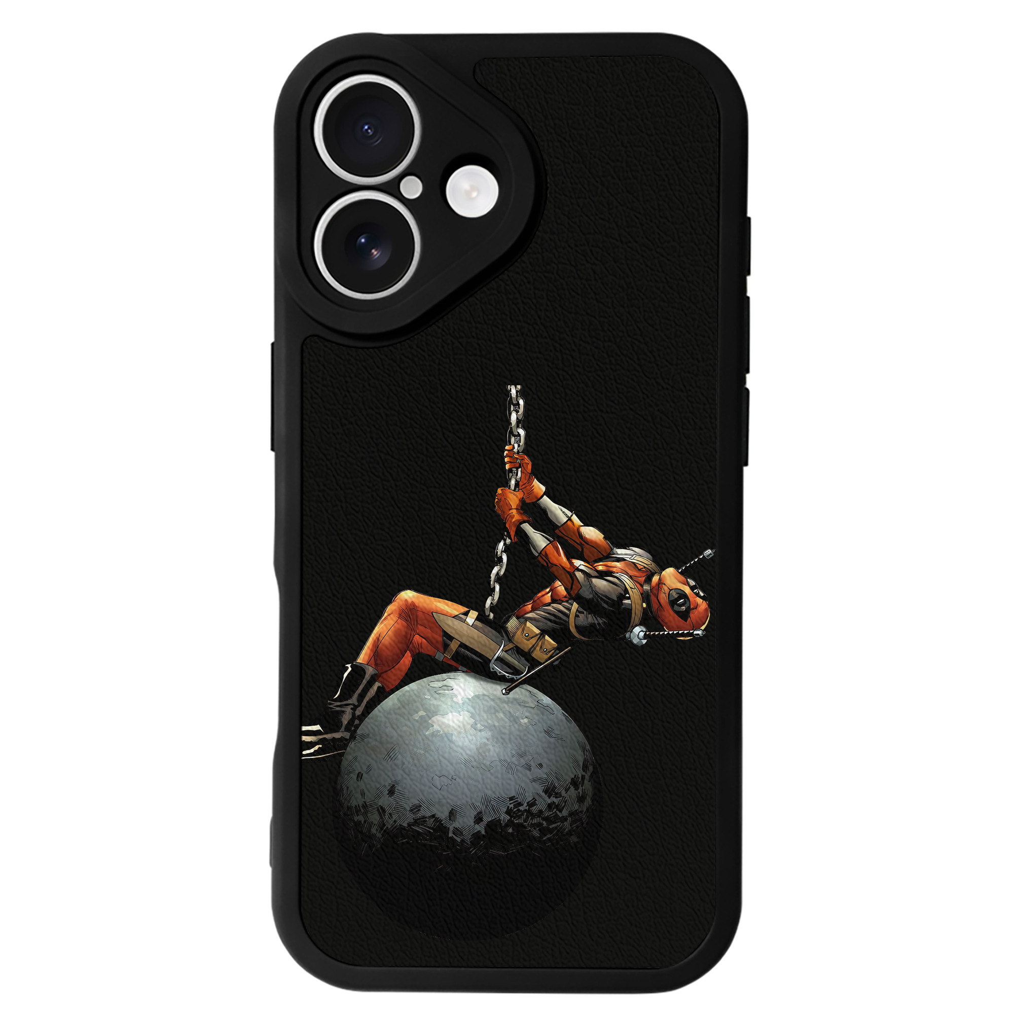 （画像用） Deadpool デッドプール 【iPhone 16シリーズ対応】シリコンスマホケース（レザー調） 材質：シリコン